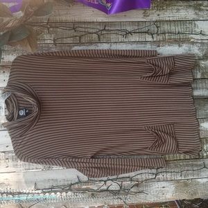 BOBEAU COWL NECK TWO OPEN POCKET SHIRT